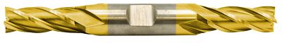 3/8'' Double-Ended End Mill, TiN Coated HSS, 4-Flute, 3/8'' Shank, by MDX