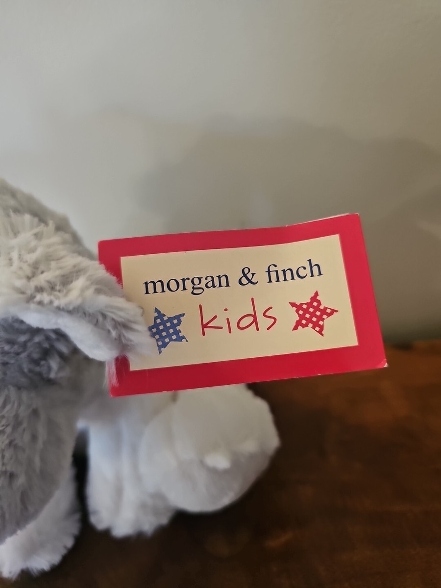 Cow TEDDY BEAR Morgan Finch Kids Plush Grey White 20cm Approx