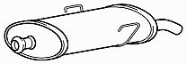 Quality Rear Exhaust Silencer Back Box for Peugeot 205 Injection 1.1 (1991-1996) - Picture 1 of 7