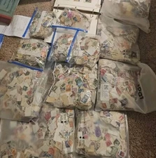 World Wide Premium 3 Oz Stamps. Aprox 1200-1500ps Hoard Collection UNSORTED 