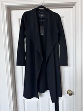 Nwt Line The Label Mara Meghan Belted Wrap Coat Black Size M