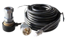 ProComm HS812T-NKT 12' RG58 Terminator Series Cable w/ Brass Stud Mount & Nipple