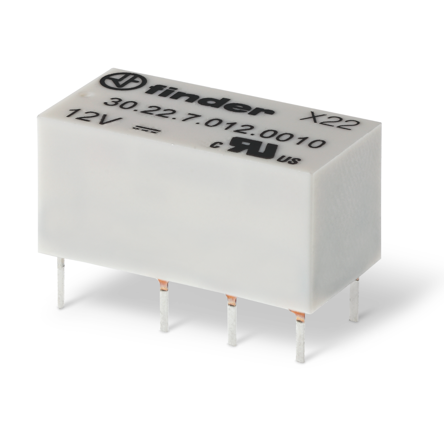 Relè dual in line, 12 Vdc, DPDT, 2 A foro passante (THT) Finder 30.22.7.012.0010