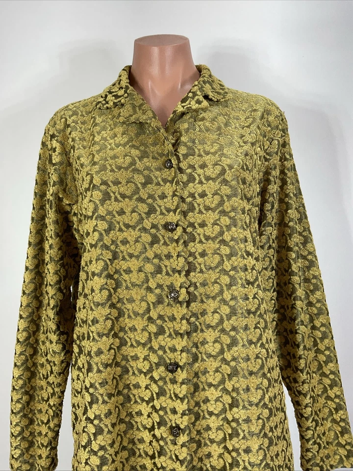 Camisa De Colección Diane von Furstenberg 1X Floral Burnout Color Authority DVF EE. UU. Foto 3 de 4