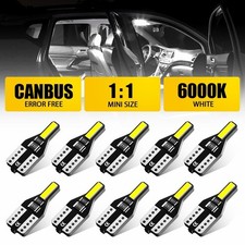 White 10X T10 194 168 W5W 2825 SMD LED License Plate Interior Light Bulbs 6000K
