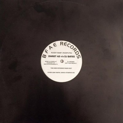 Sweet As V's DJ Bates - Rusky Baby (Rasputin) - UK Promo 12'' Vinyl - 2000 - B...