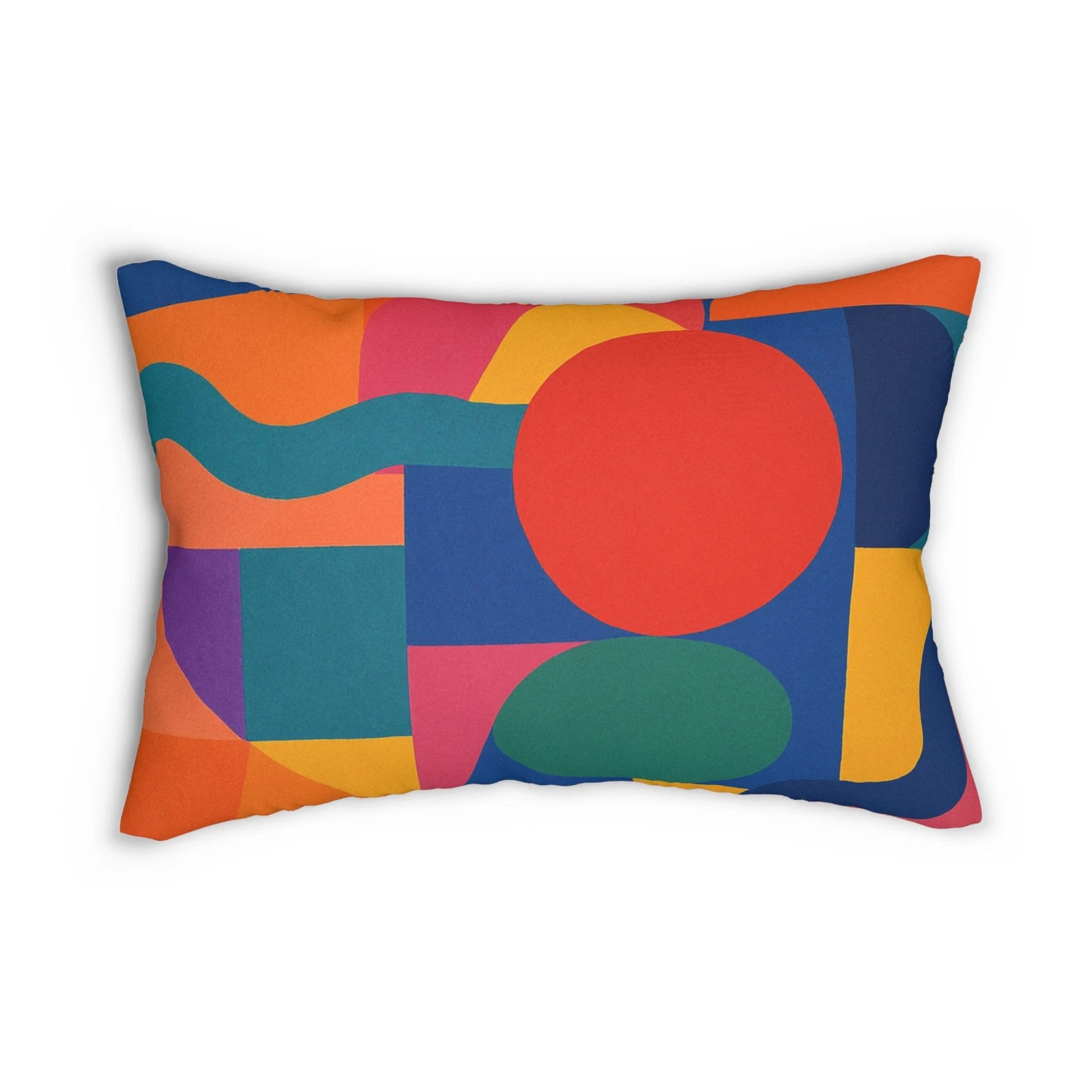 Colorful Lumbar Pillow - Modern Home Decor, Throw Pillows, Geometric, [...]