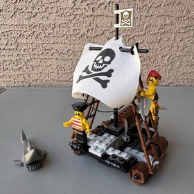 Vintage LEGO Pirates Raft Raiders 6261 With Manual, Mini Figs and Shark