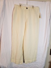 Women's New Day Ivory Linen Like Wide Leg Pants Size 12 H406 