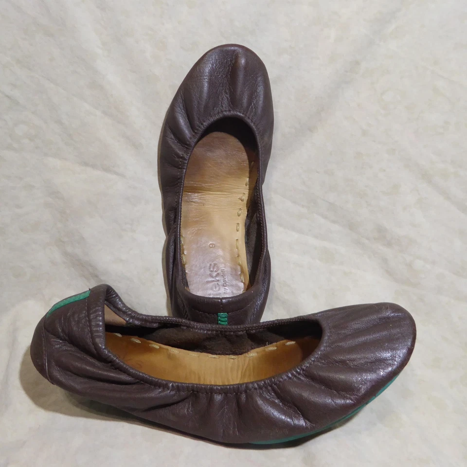 🩰 Corbatas de Gavrieli Plegables Ballet Pisos 9 M Cuero Napa Marrón Chocolate Foto 2 de 4