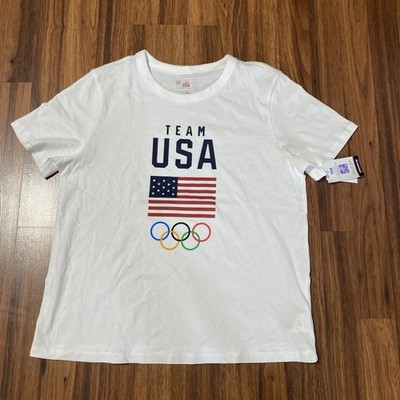 2024 Team USA Olympic Team Performance T-Shirt in White Size Medium - NWT