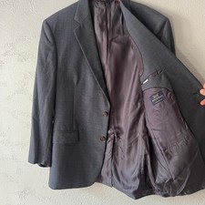 Brooks Brothers 346 Madison Fit Grey Micro Houndstooth 100 Wool Blazer 42R