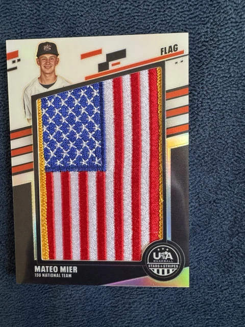 2026 Panini Prizm USA Stars & Stripes Mateo Mier Flag Patch /7