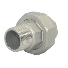 3/4" NPT Female to Male Malleable Straight Union Coupling Pipe Fitting SS 304