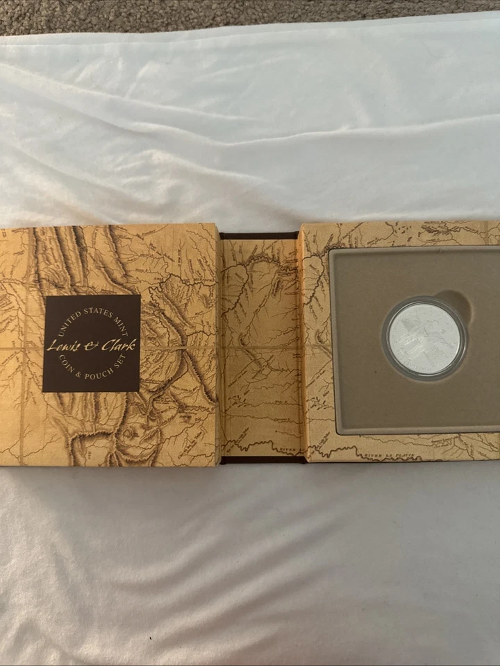 Lewis and Clark 2004 Silver Dollar Proof Commemorative Coin Pouch Set - Image 2 of 4