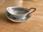 GRAVY BOAT AND UNDER TRAY  PM Bavaria Germany Gold Guild Floral Rose and band — photo 3