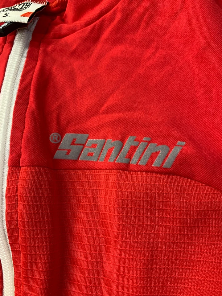 CAMISA JERSEY MANGA CORTA HOMBRE CICLISMO BICICLETA RARA SANTINI ORIGINAL TALLA S PEQUEÑA Foto 3 de 4