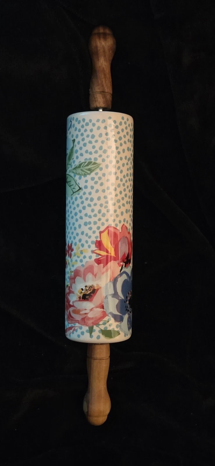 The Pioneer Woman Rolling Pin 2915DMT Retired Floral Pattern