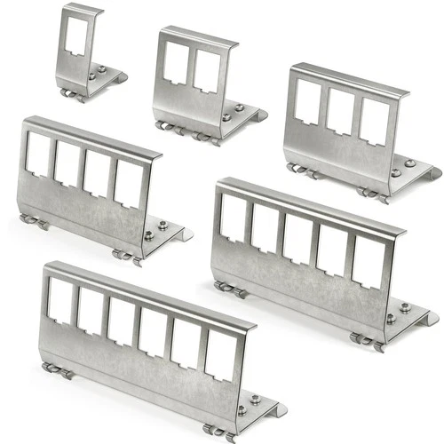 1/2/3/4/5/6 Port Hutschienenadapter Halterung für RJ45 Keystone Modul Edelstahl
