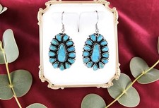 VTG Natural Navajo Turquoise Cluster  Dangle ...