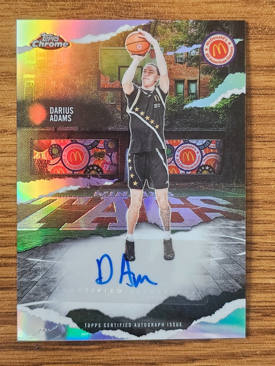 2025 Topps Chrome McDonald's Darius Adams Winning Tags Auto