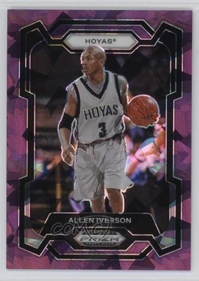 2024-25 Panini Prizm Draft Picks Purple Ice 73/149 Allen Iverson #33 HOF 16n7