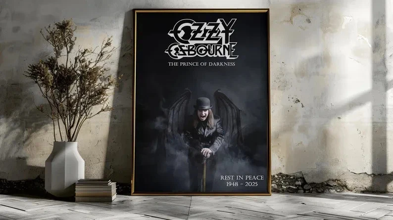 Ozzy Osbourne Memorial Poster RIP Tribute Wall Art Music