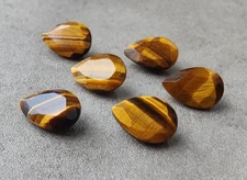 AAA+ Natural Tiger Eye Faceted Pear Shape Loose Gemstone