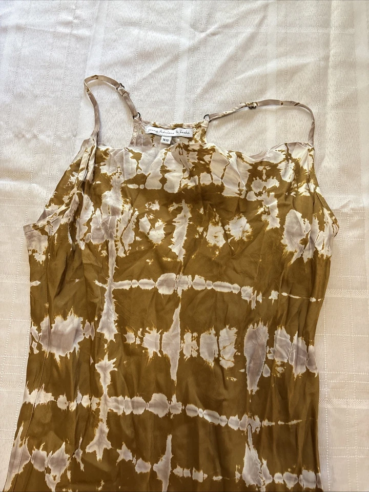 Young Fabulous & Broke Dress Slip Midi Tye Dye Boho Cowl Neck Size XS vacation - Image 2 of 4