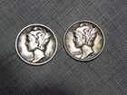 Mercury Dimes (Lot Of 2):  1935 P, 1941 P.