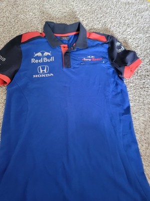 2018 Scuderia Toro Rosso Red Bull Team Polo Shirt Blue, Size M F1