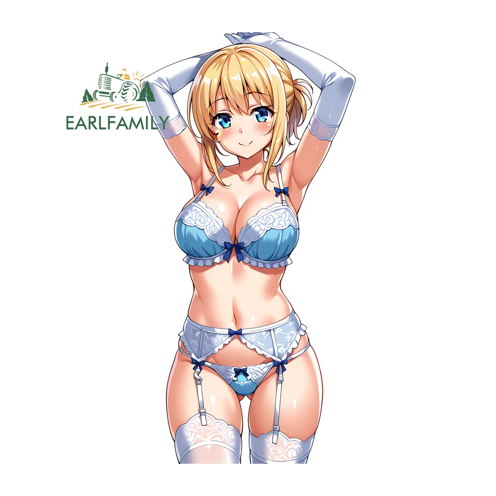 EARLFAMILY 5.1'' Lace Bikini Girl Car Sticker Sexy Chest Host Accessories Decal thumbnail 6