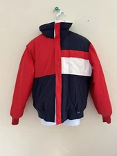 Vintage Fera Ski Jacket Men's Red White Blue Colorblock  Insulated Size M 40