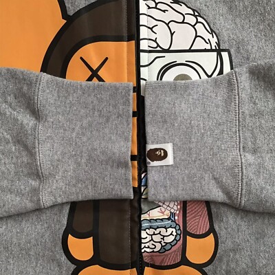 A BATHING APE OriginalFake KAWS MILO Human Body FULL ZIP HOODIE