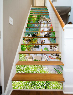 3D Cute Goldfish 62 Stair Risers Decoration Photo Mural Vinyl Decal ...
