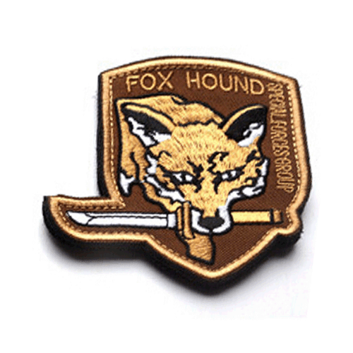 Metal Fox Hound Specia Forces Groups Fox hound  Tactical Hook Loop Patch Desert - Picture 6 of 6