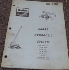 Galion Dresser 80 Crane Hydraulic System Circuits Schematics Manual S/N -4001