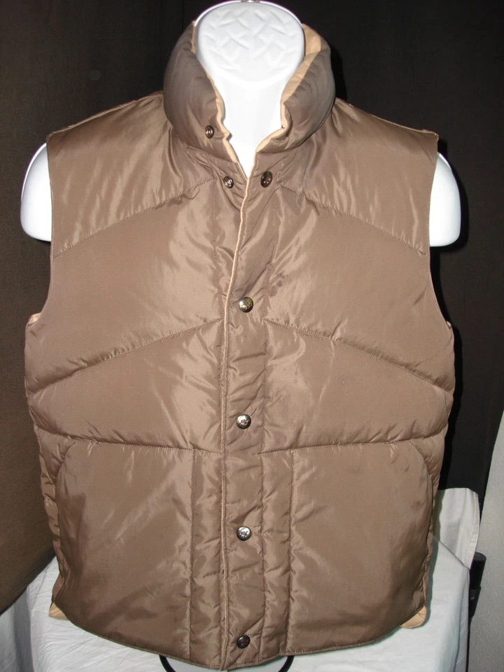 Colete CAMEL verde cáqui/exército reversível 100% ganso do norte acolchoado tamanho. M - Imagem 3 de 4