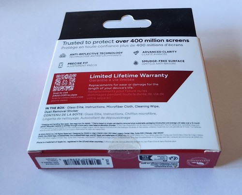 NEW Clear ZAGG Glass Elite Camera Lens Protector Apple iPhone 15 Plus / 14 Plus - Photo 6 sur 6