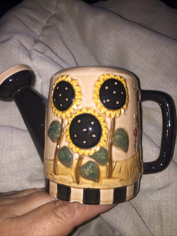 Water can ceramic a toothbrush holder