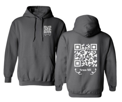 Trump QR Code Funny Fu QR Code President Joke Funny Unisex Hooded Sweatshirt