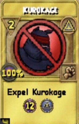Kurokage Rank 12 (Tier 4) Expel TC Wizard101 Rare Retired Monstrology