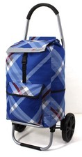 Extra Large 2 Wheels Check Shopping Trolley Light Weight Strong Folding Cart bag