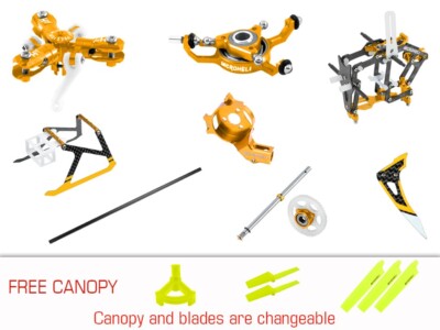 Microheli CNC Triple Blades Performance Package (GOLD) - BLADE MCPX BL2