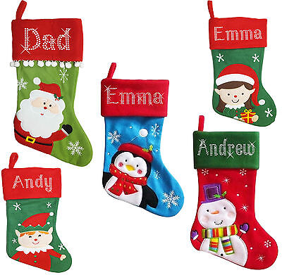 Personalised Penguin Sequin Topped Christmas Stocking 