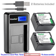 Kastar Battery LCD USB Charger for HITACHI DZ-BP7S DZ-GX25M DZ-GX3100 DZ-GX3200