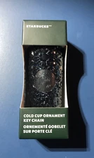 Starbucks Cold Cup Ornament Keychain, Black