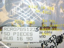 50 Mil Spec Allen Bradley 5.1 K 1/4W 5% Carbon Comp Resistors