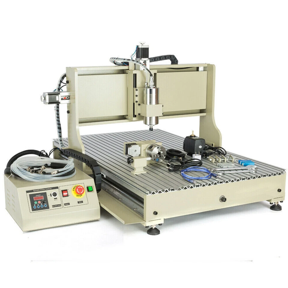 4 Axis Metal 3D Engraving Machine + Handwheel 1.5KW 6090 CNC Router Engraver USB - Image 4 of 4