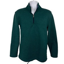 IZOD Advantage Performance Pullover Men's Medium 1/4 Zip Natural Stretch Green